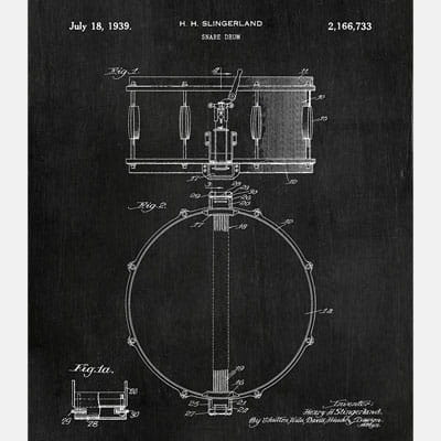 Drummer Patent Print