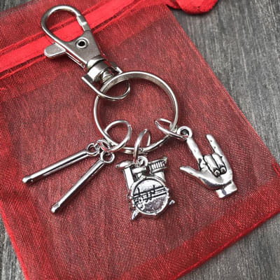 Drummer Keychain