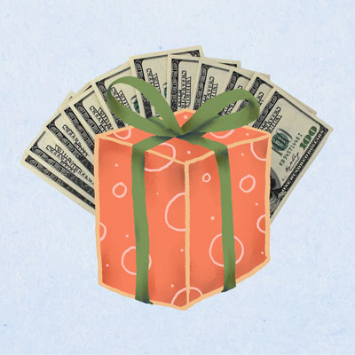 Gift and Money Graphic