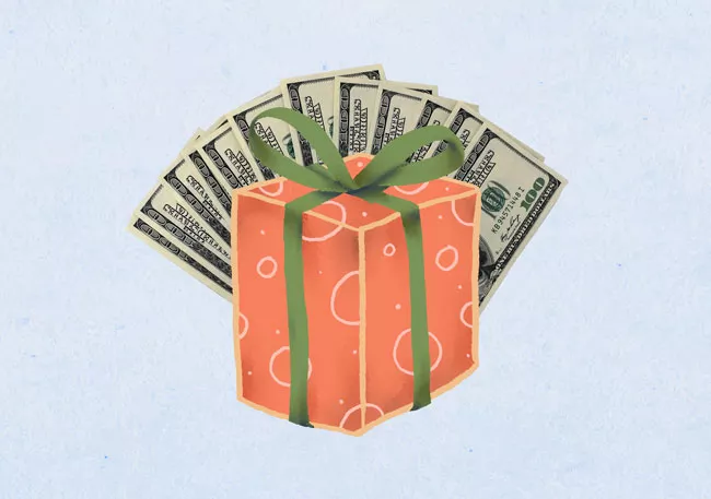 Gift and Money Graphic