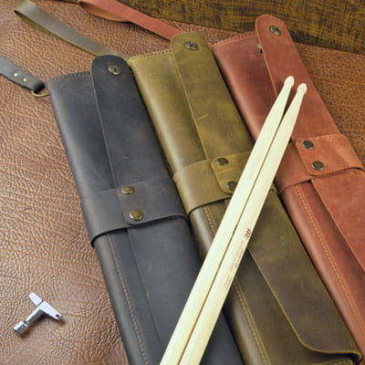 Leather Drummer Stick Case