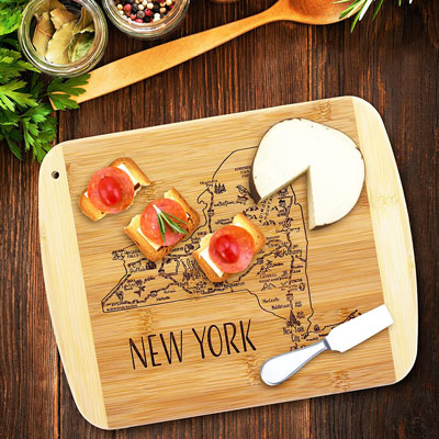 New York Map Cutting Board