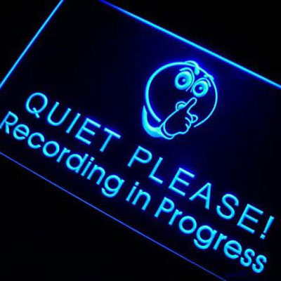 Recording in Progress Neon Sign