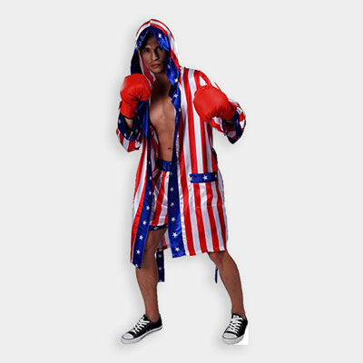 Boxing American Flag Robe