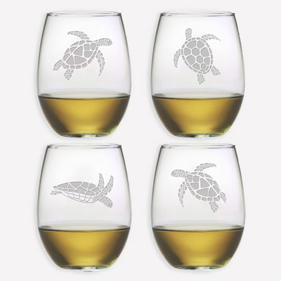 Turtle Wine Glass Set