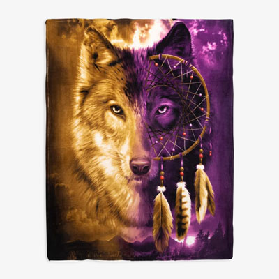 Wolf Fleece Blanket