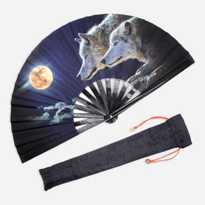 Wolf Hand Fan