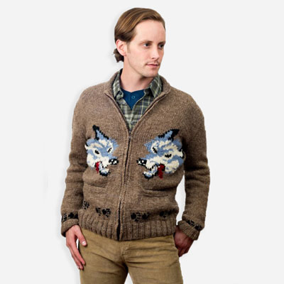 Wolf Design Handmade Sweater