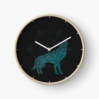 Wolf Wall Clock