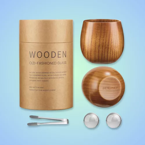 Wooden Bourbon Glass